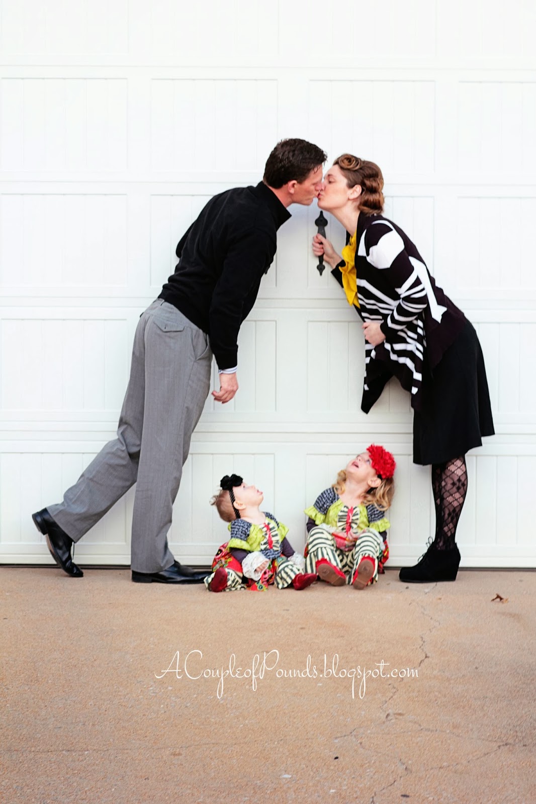 Kissing Family Photo