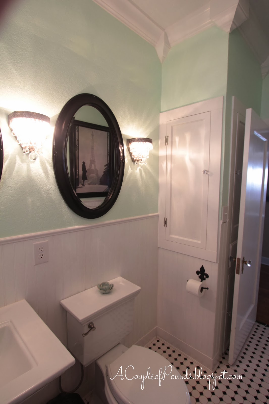 updated vintage bathroom with classic details