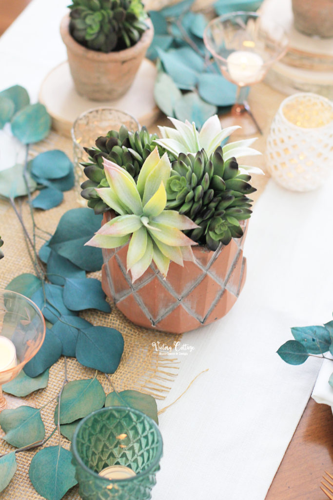 dining room table vignette