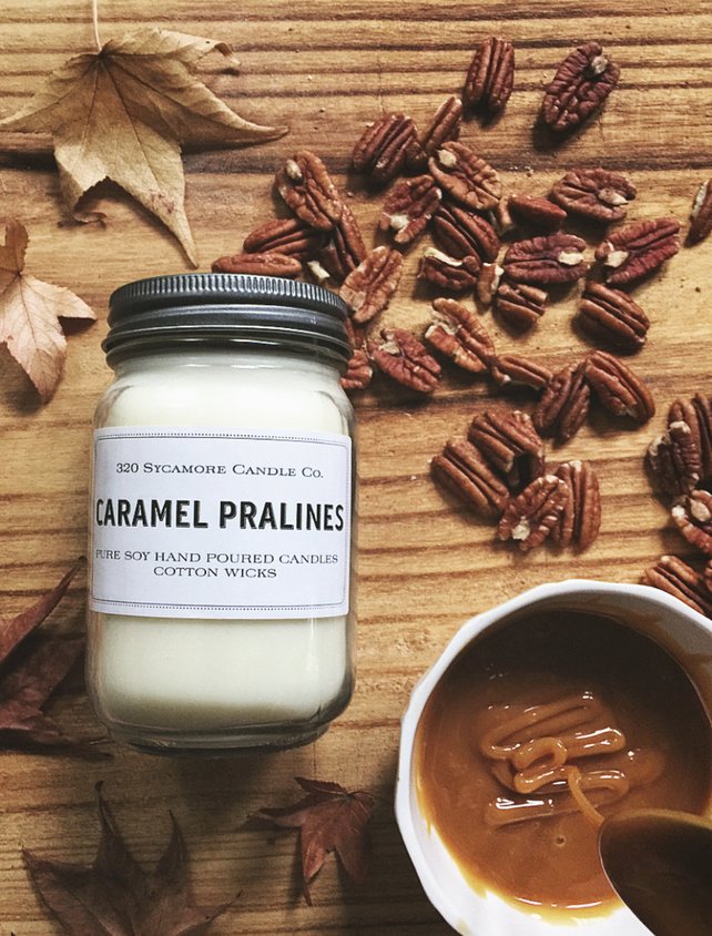 caramel praline candle fall candle