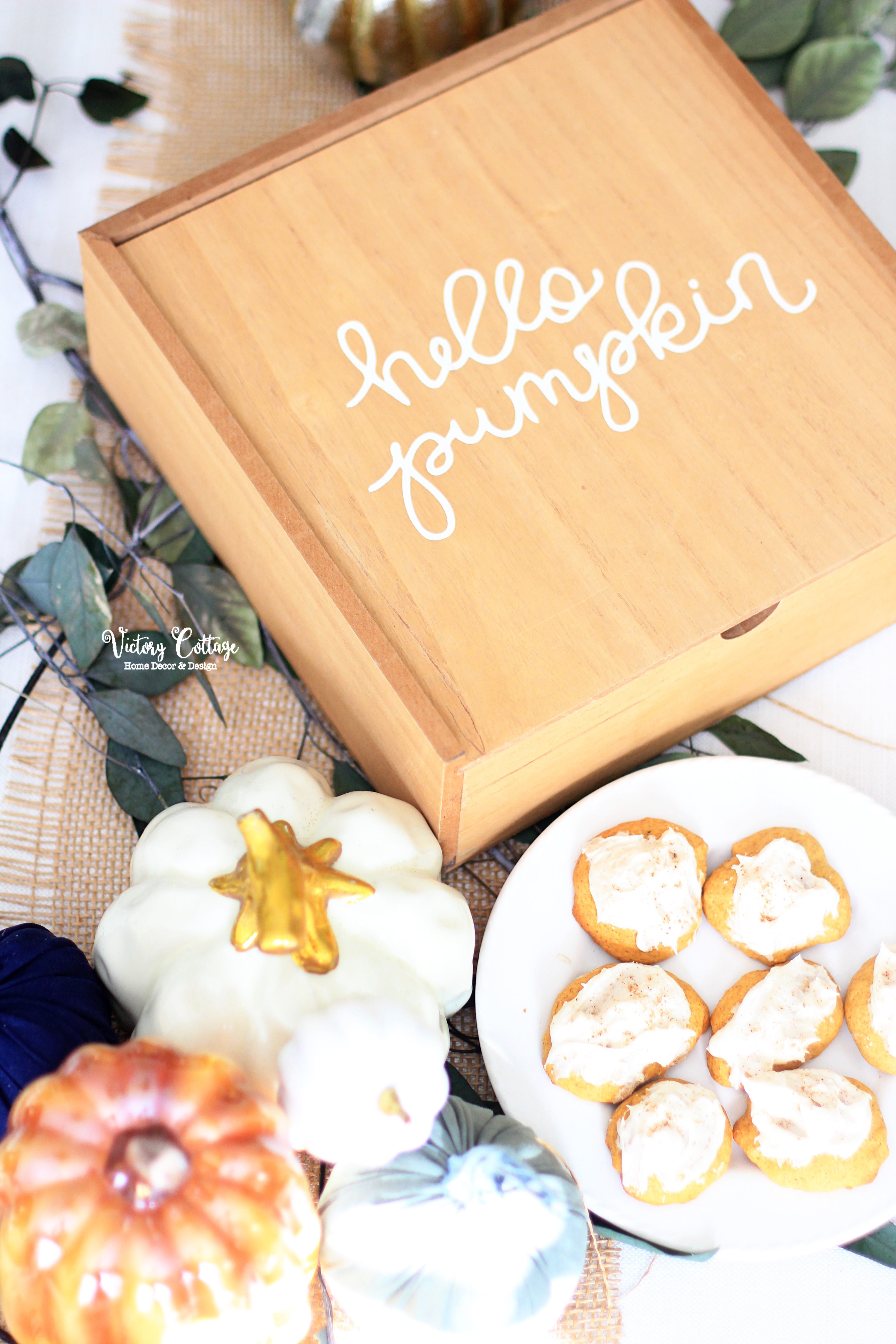 Pumpkin Spice Cookies with Cinnamon Cream Cheese Frosting