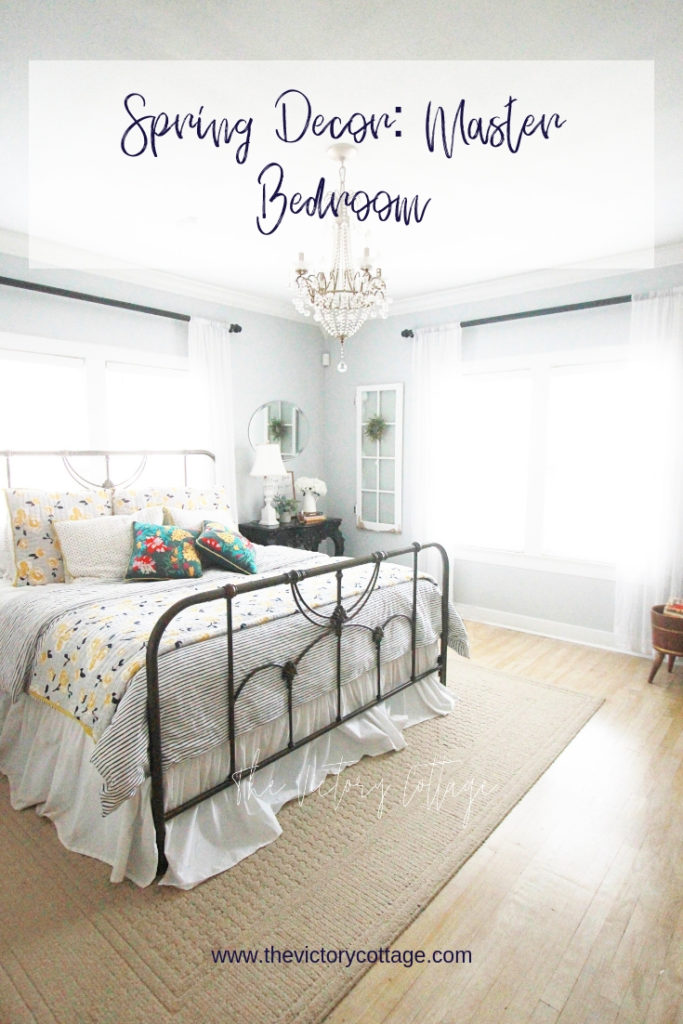 Spring decor in the master bedroom