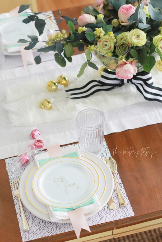 Chic Valentines Tablescape