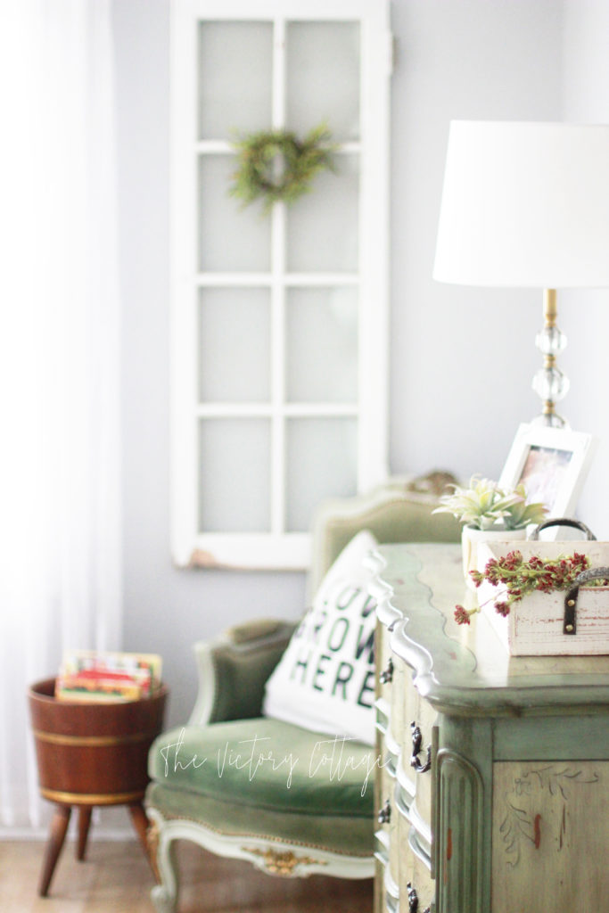 Spring decor in the master bedroom
