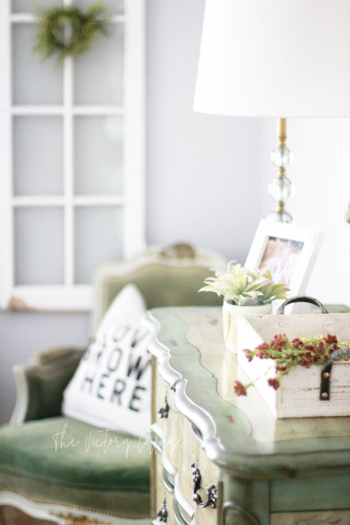 Spring decor in the master bedroom