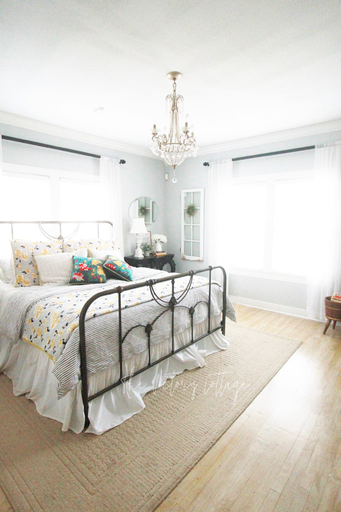 Spring decor in the master bedroom
