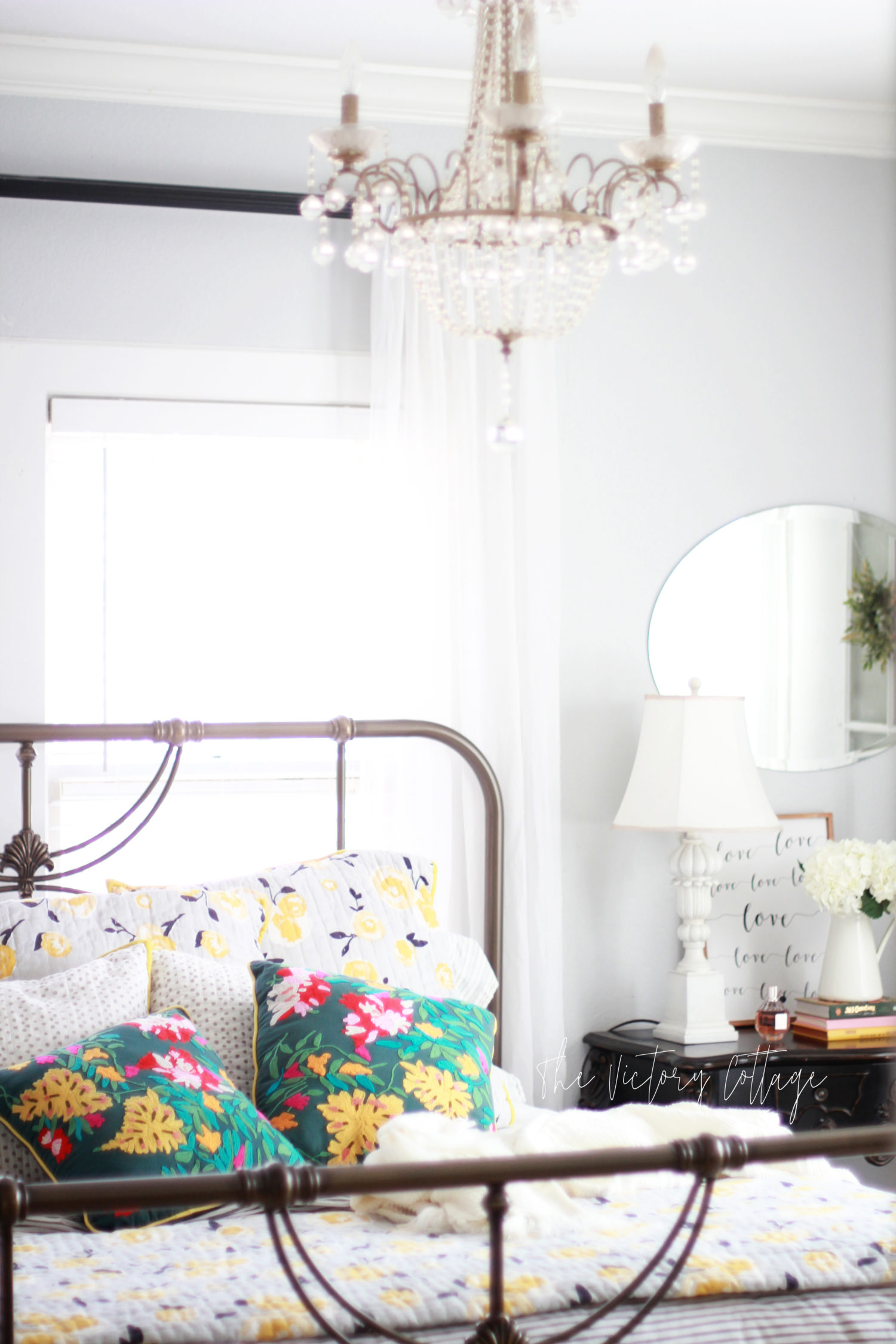 Spring Decor in the Master Bedroom (Style Your Home Virtual House Tour)