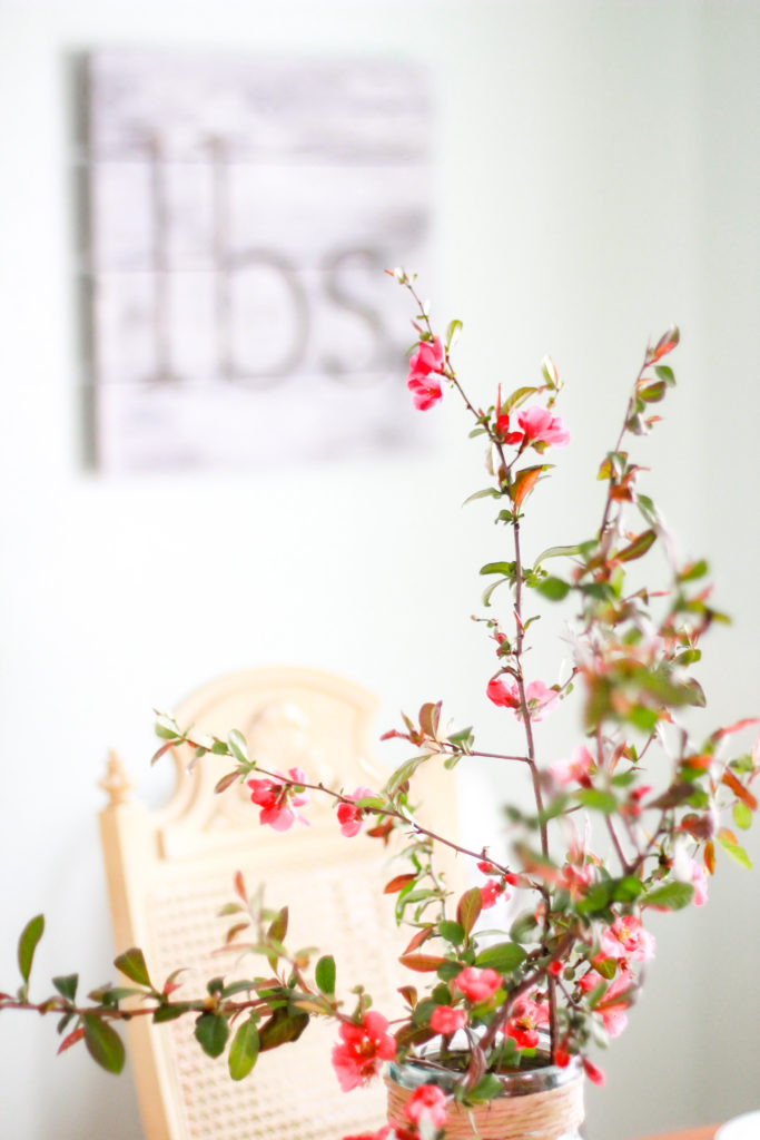 Spring Decor in the dining room